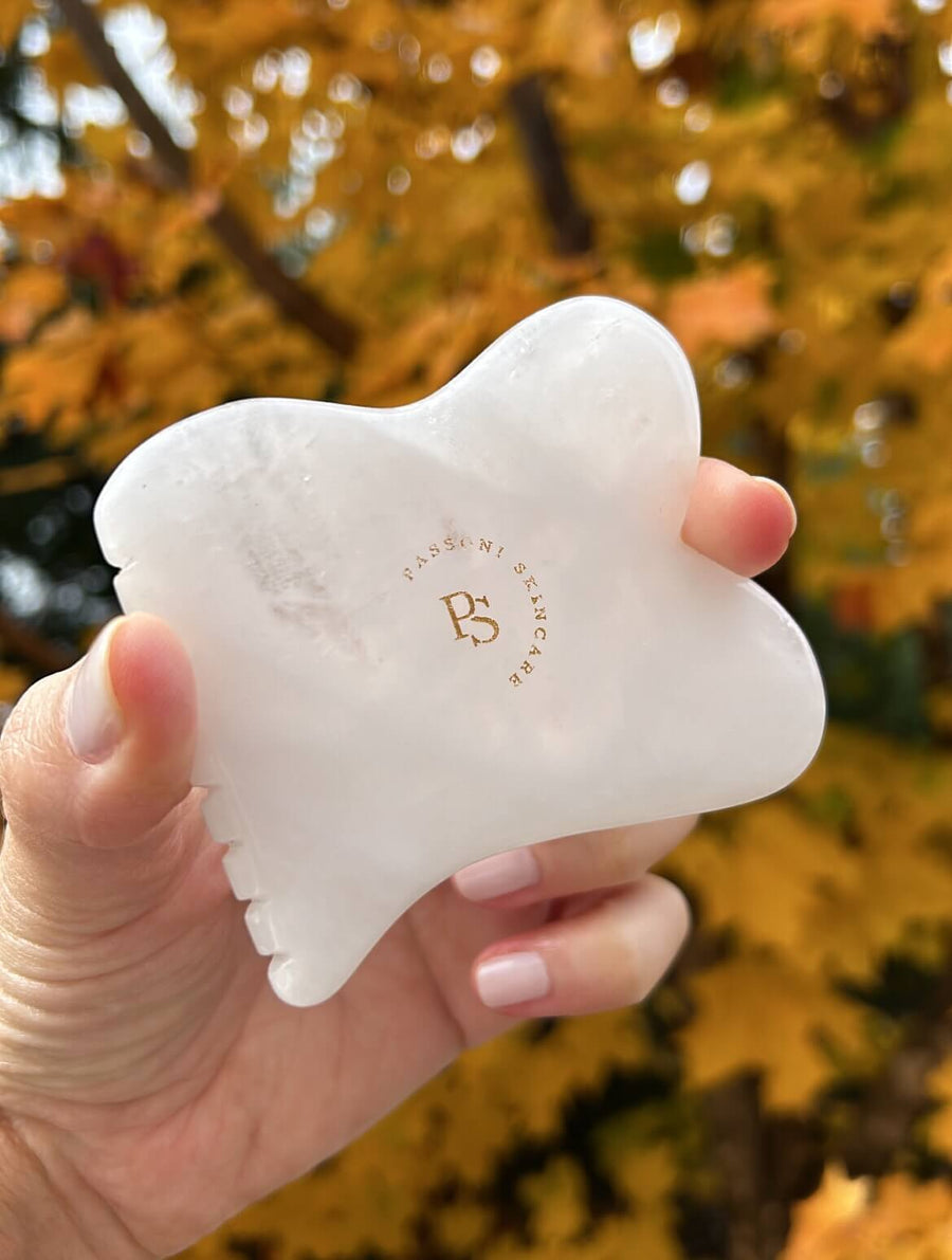 White Jade Gua Sha Stone by Tati Passoni